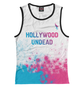 Женская Майка Hollywood Undead Neon Gradient (брызги)