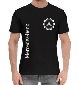 Мужская Хлопковая футболка Мерседес minimalism