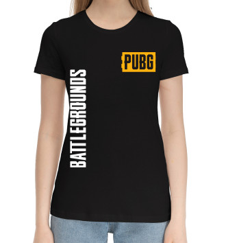 Женская Хлопковая футболка PUBG: Battlegrounds